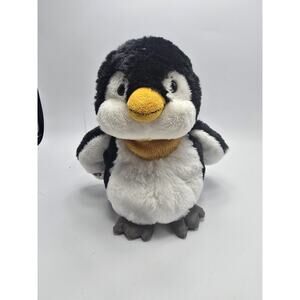 GANZ Penguin Bird Webkinz Plush Stuffie Animal Toy 9" Black White